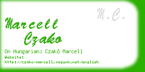 marcell czako business card